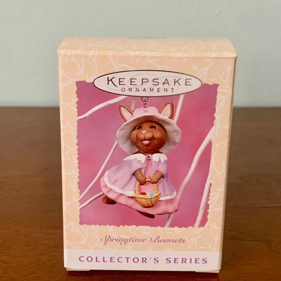 Hallmark Easter Ornament 1997 Springtime Bonnets #5 In Series - Picture 2 of 7